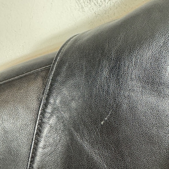 Wilsons Leather Pelle Studio Size Medium Jacket Black 4 Button Thinsulate Liner - Picture 12 of 12